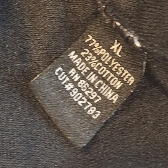 BCBG Women's Black Velour Sparkly Full Zip Track Jacket with Kangaroo Pocket XL - Picture 11 of 11